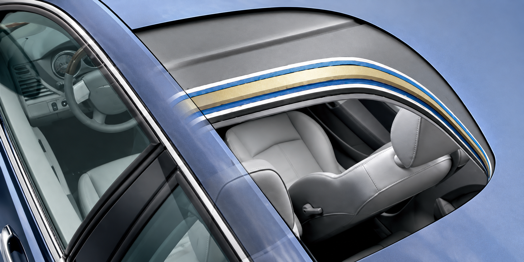 Automotive Headliner Box Foaming Solution Banner background