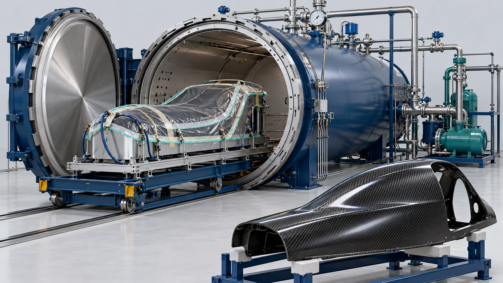 Autoclave Composite Molding Production Solution Banner background