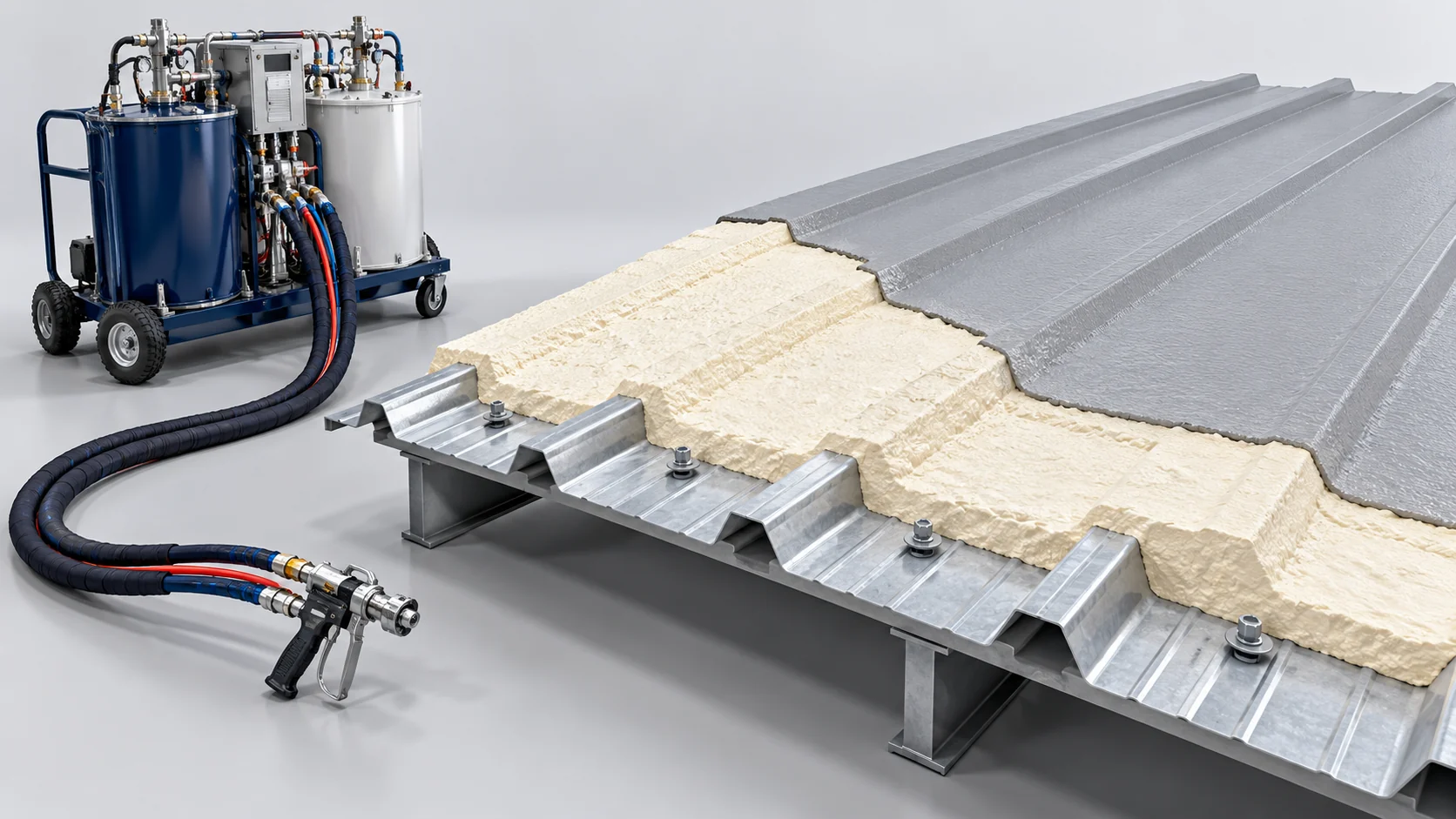 Automotive Plant Roof Retrofit PU Line Project in China