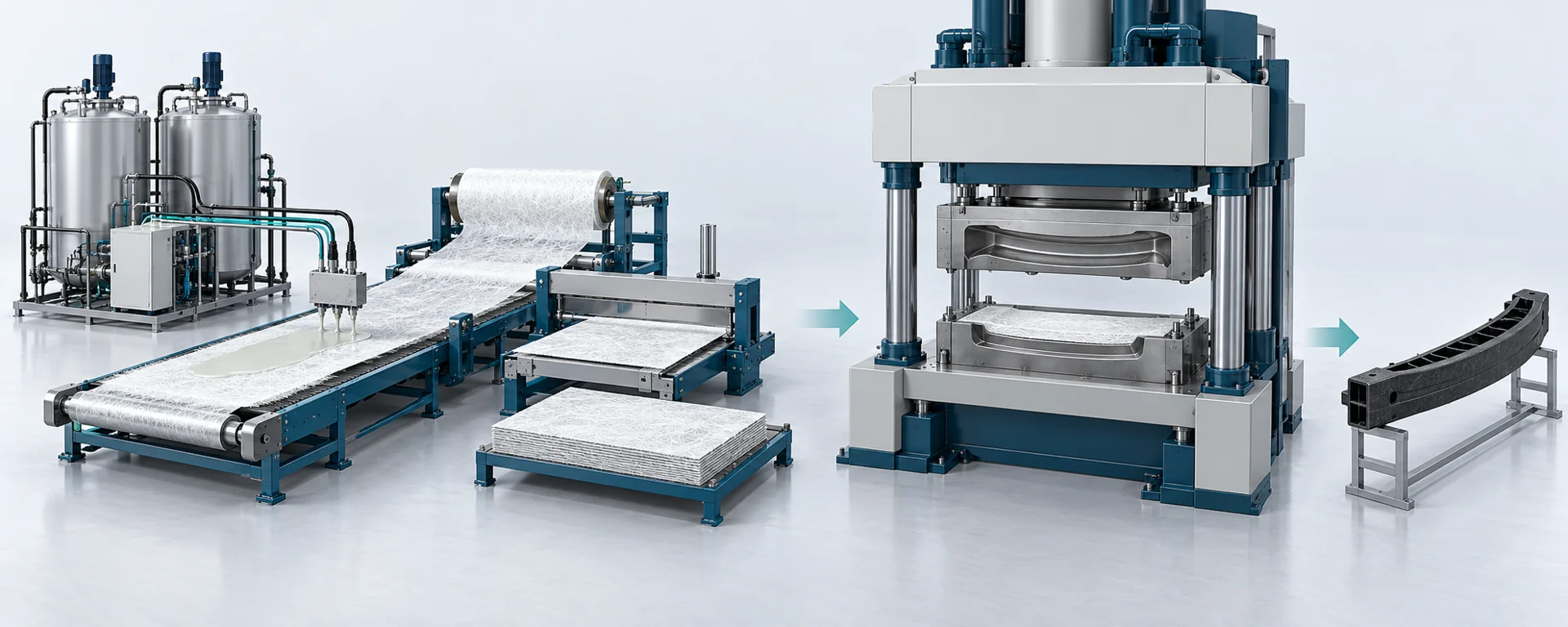 Automotive PU-SMC Bumper Beam Molding Line Project in China