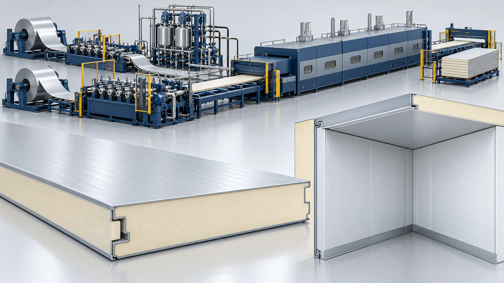 Continuous PIR Cold Storage Panel Solution Banner background