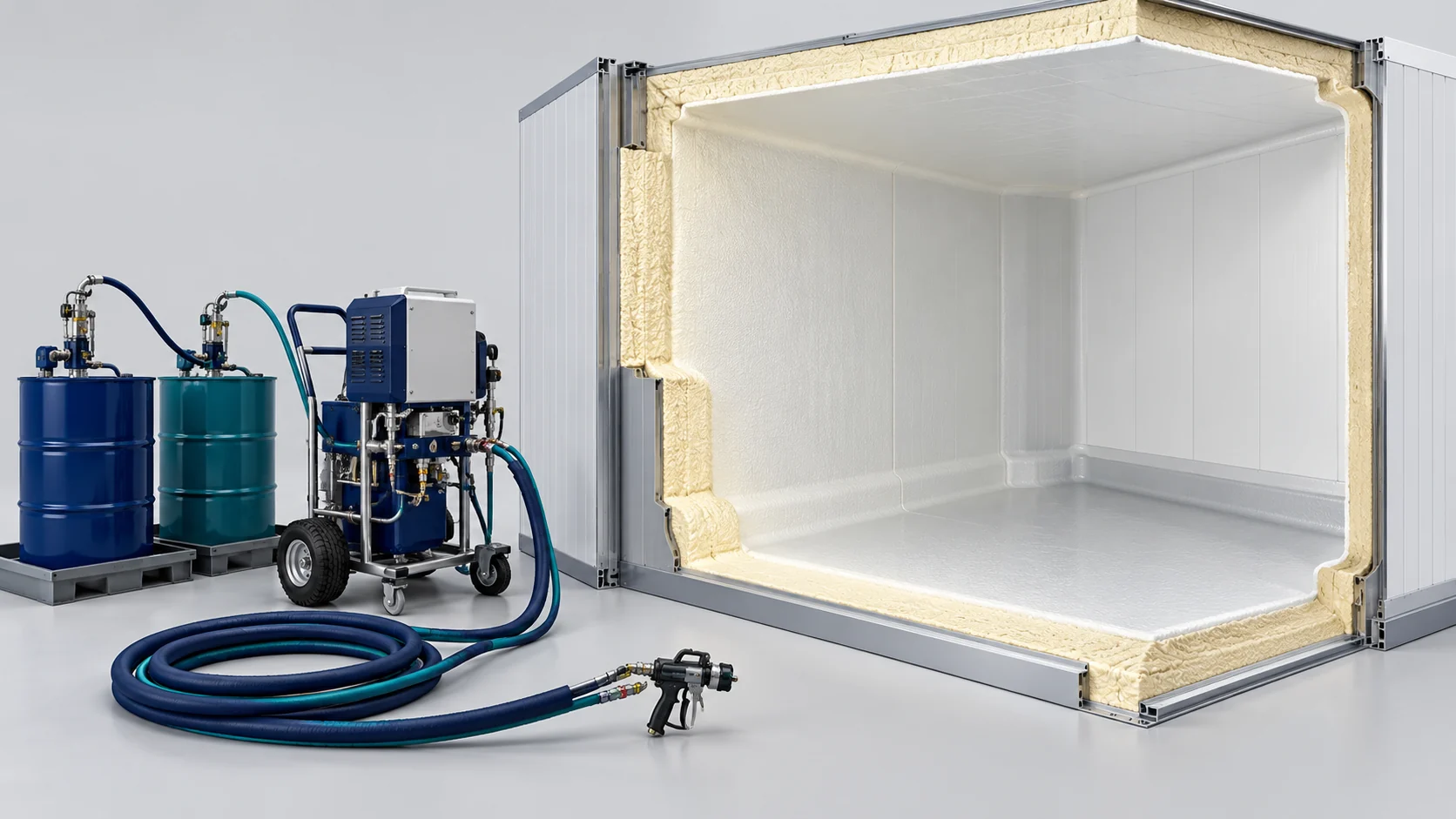 Cold Storage PU Foam Insulation Solution Banner background