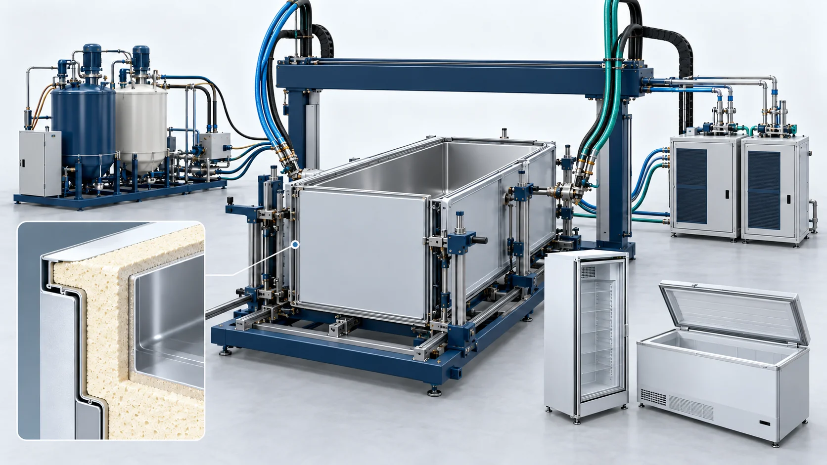 Commercial Freezer Foaming Solution Banner background