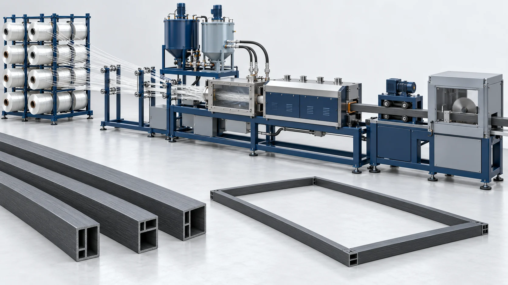 Composite PV Frame Direct Injection Solution Banner background