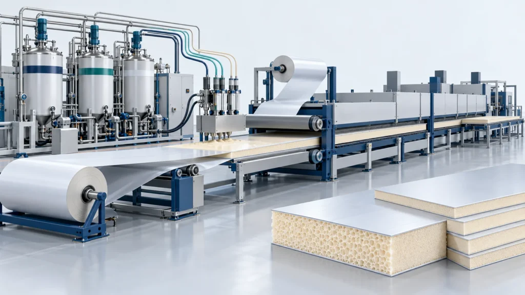 Continuous Phenolic Sandwich Panel Line | Insulation Panels