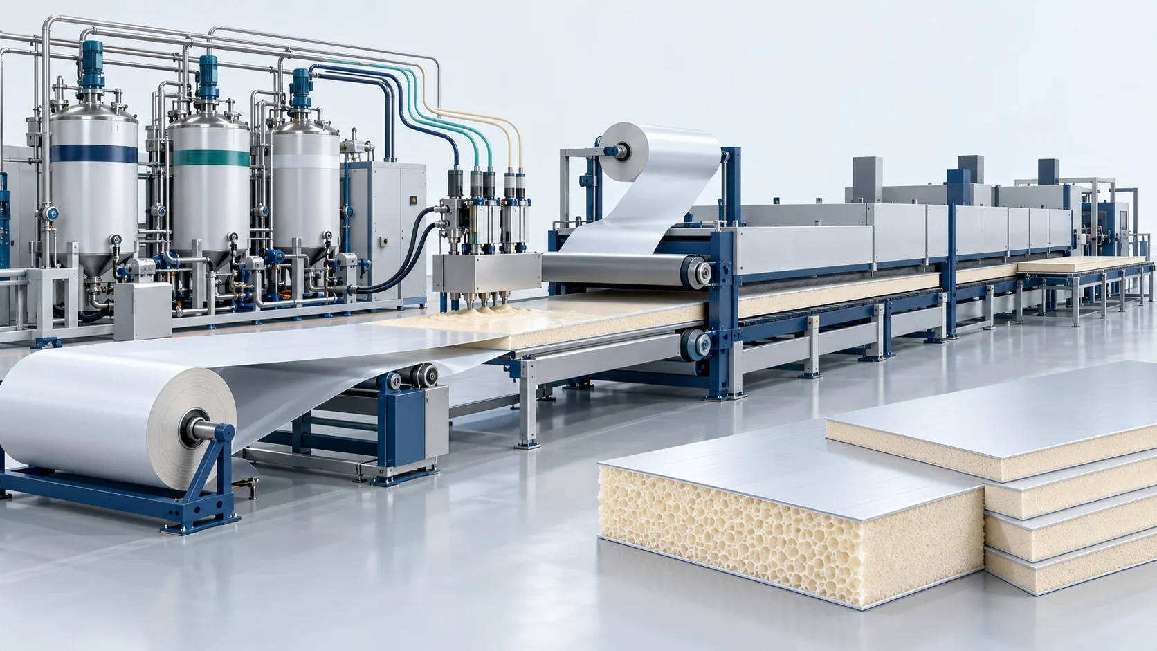 Continuous Phenolic Sandwich Panel Line | Insulation Panels