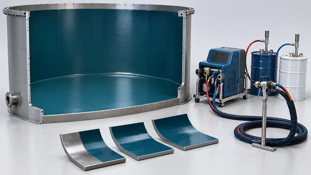 Concept illustration of storage Tank Polyurea Lining Retrofit