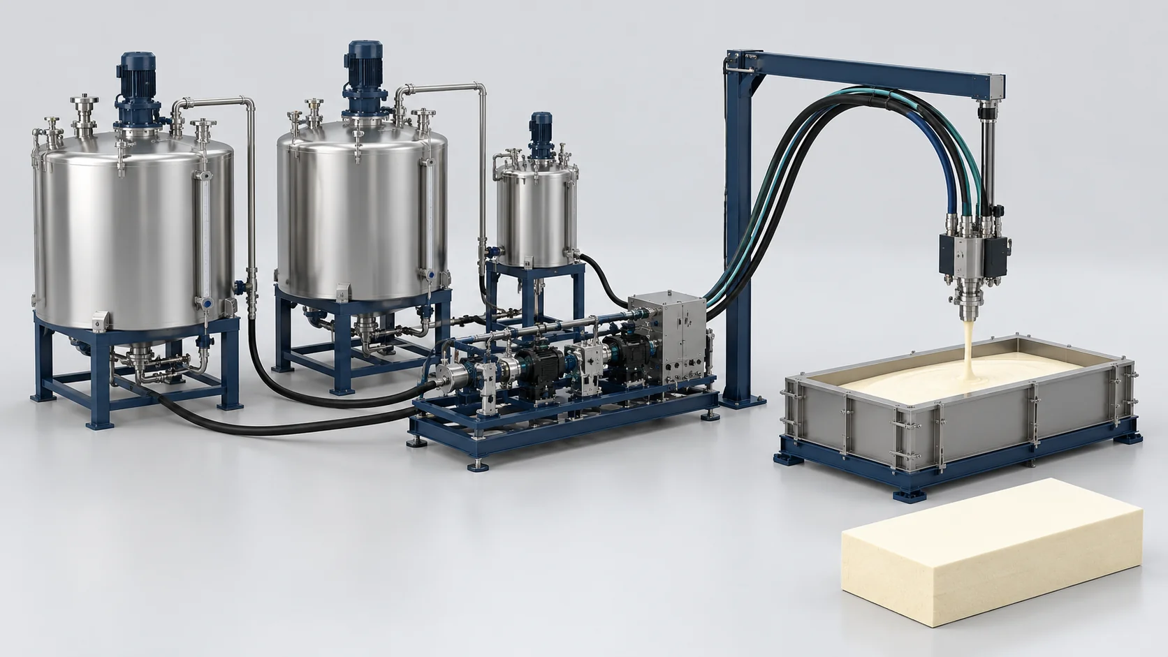 Concept illustration of Three-Component PU Casting Machine for Cryogenic Insulation