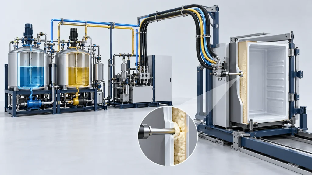 Cyclopentane PU Foaming Machine | Refrigerators and Freezers