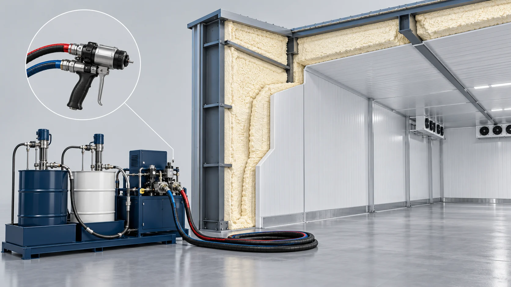 Deep-Freeze Warehouse PU Insulation Project in Kazakhstan