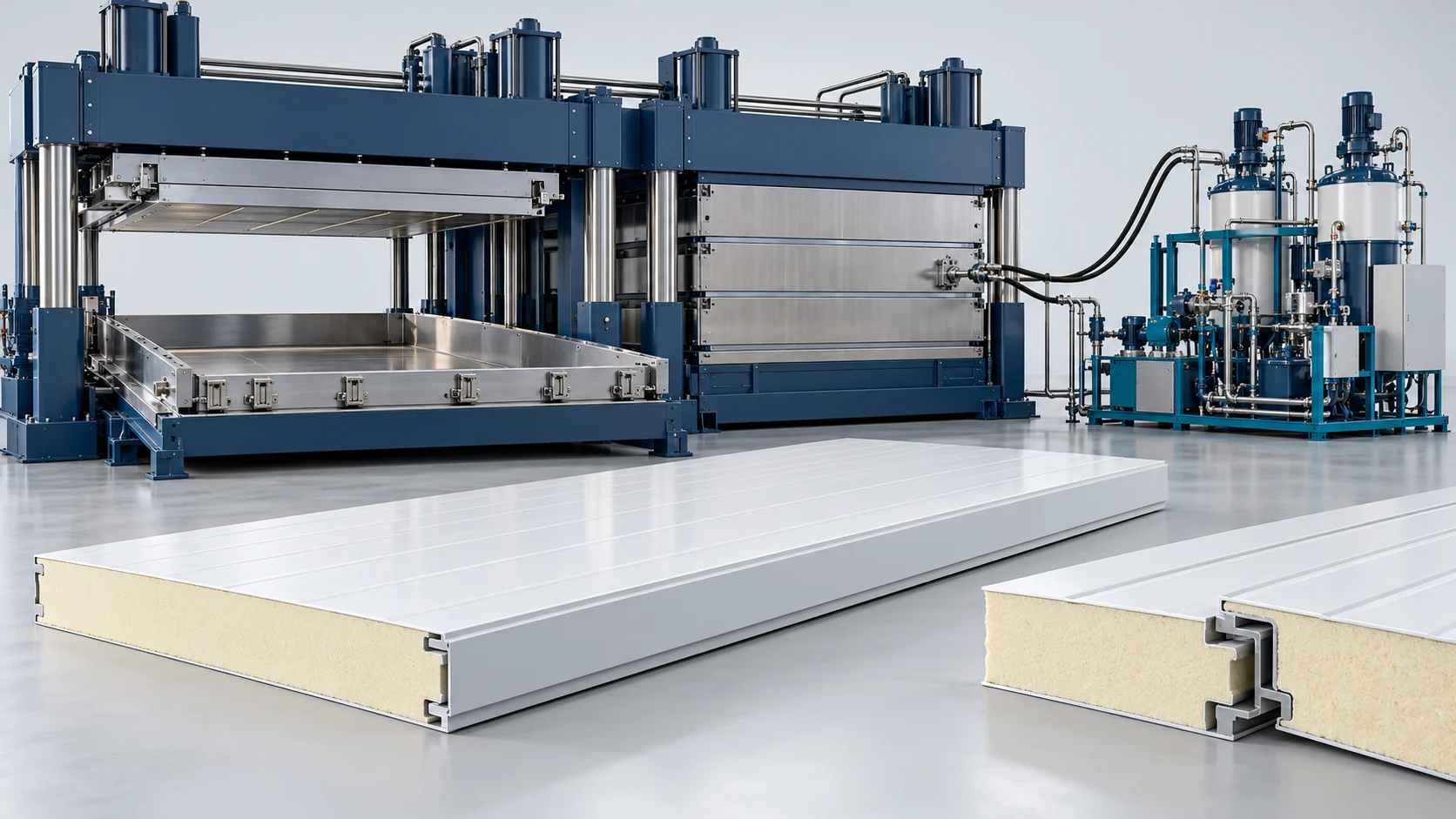 Discontinuous PU Sandwich Panel Molding Solution Banner background