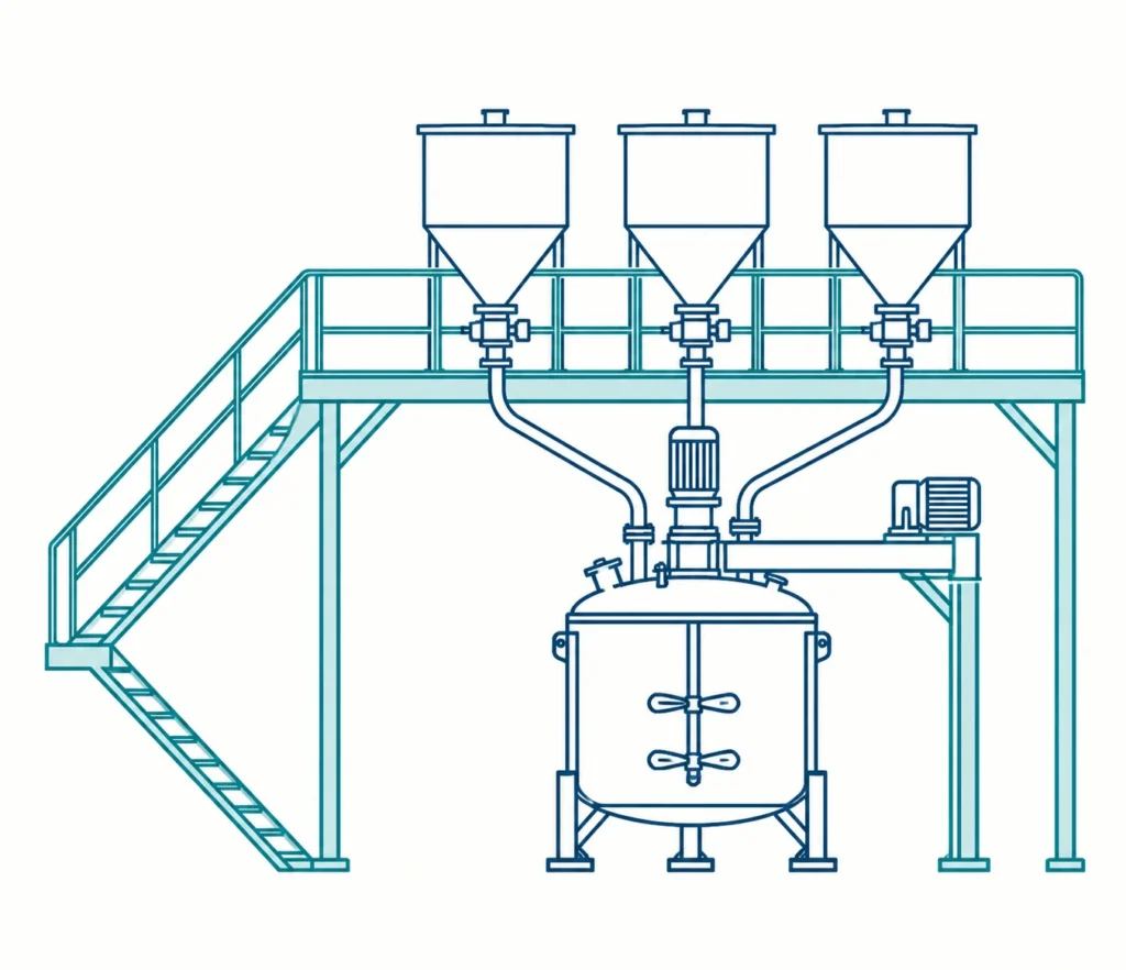 Conceptual dispersion vessel and access layout