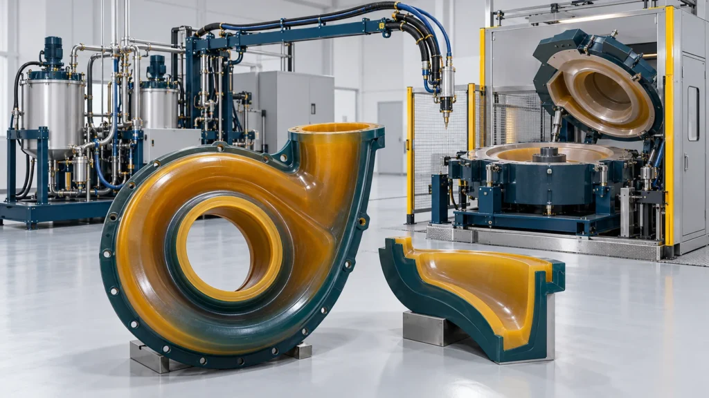 Concept illustration of slurry Pump Liner Centrifugal Line
