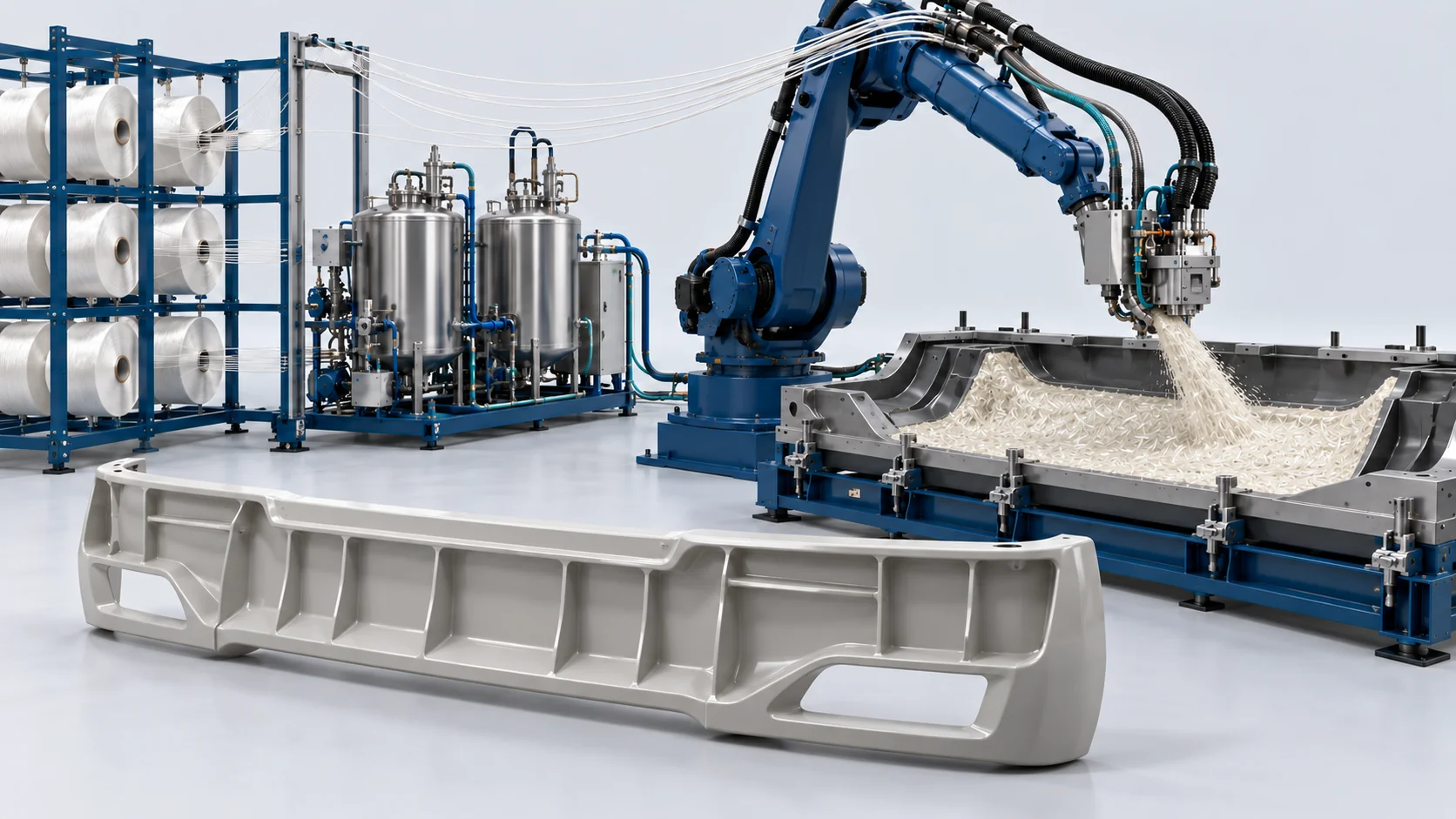 Heavy Truck Bumper LFI Molding Project in China