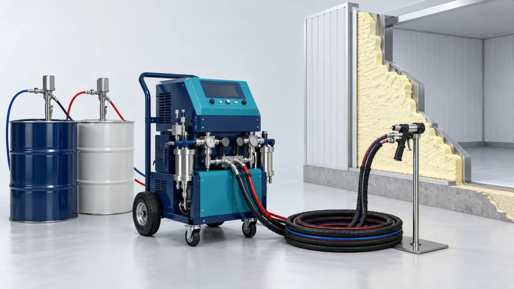 Hydraulic PU Spray Rig | Cold Storage Insulation