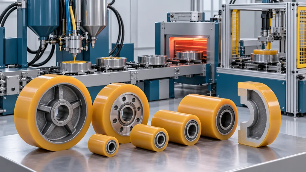 Concept illustration of heavy-Load AGV Polyurethane Wheel Line