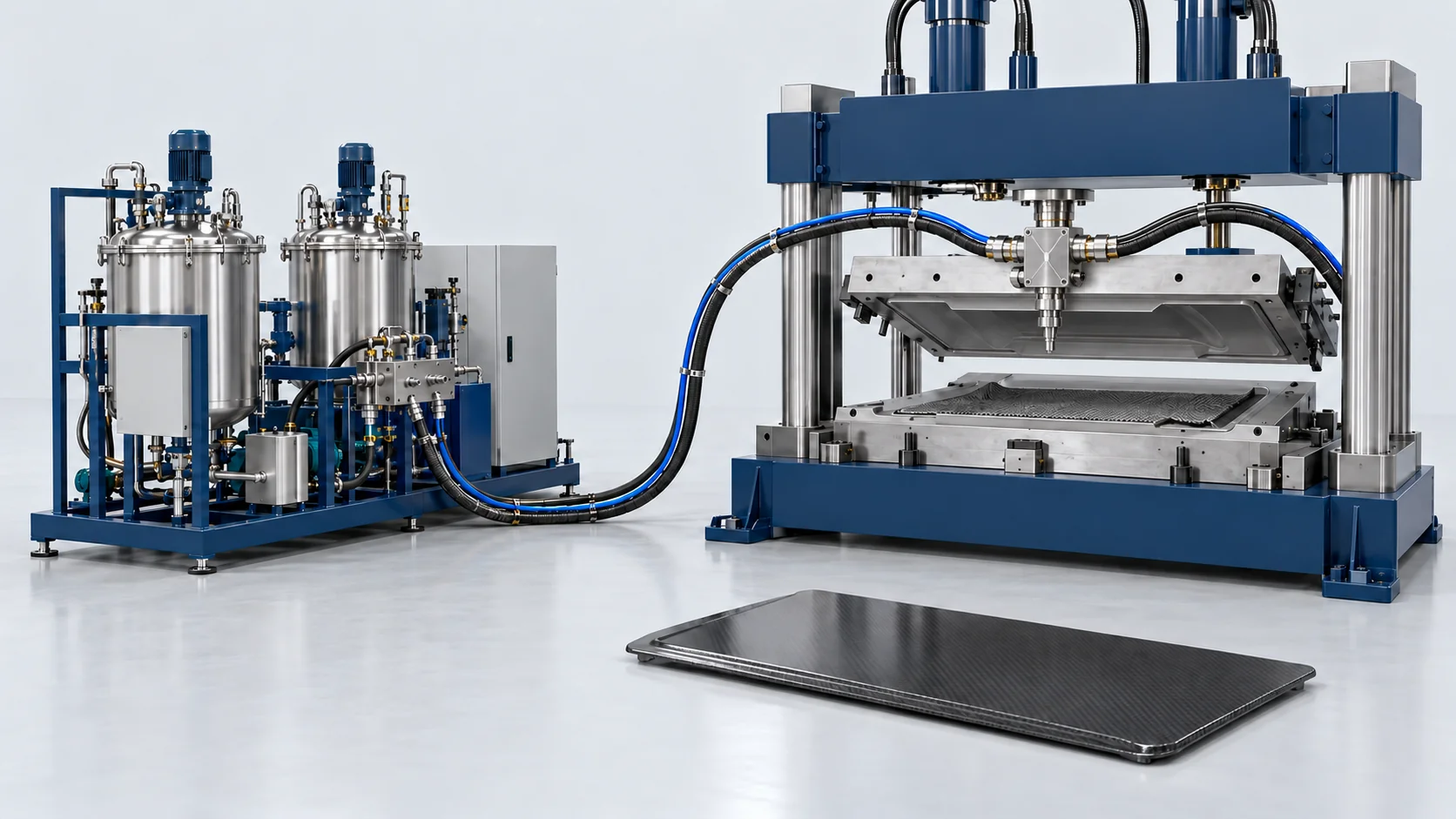 Fast-Cycle High-Pressure Compression RTM for Large Structural Panels