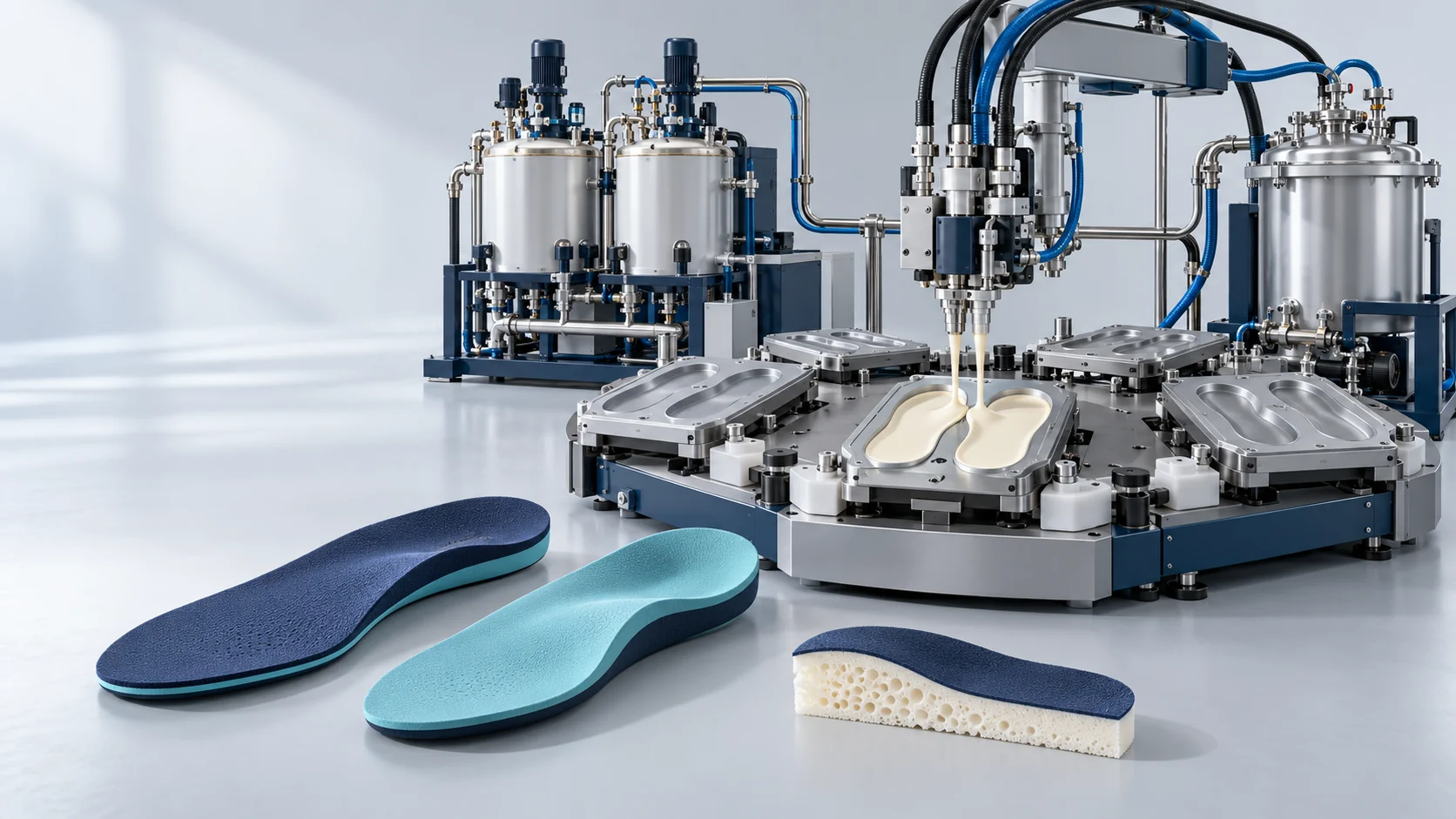 PU Insole Molding Solution Banner background