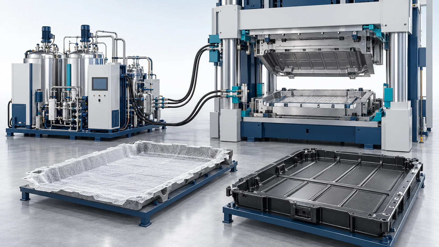 HP-RTM Machine | EV Battery Trays