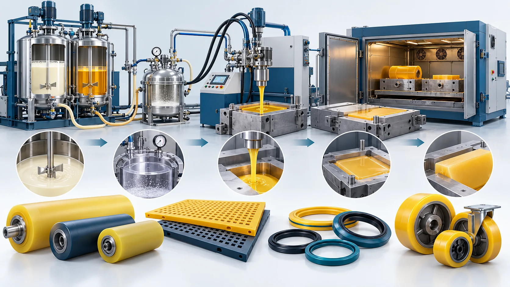 Industrial PU Elastomer Casting Turnkey Plant
