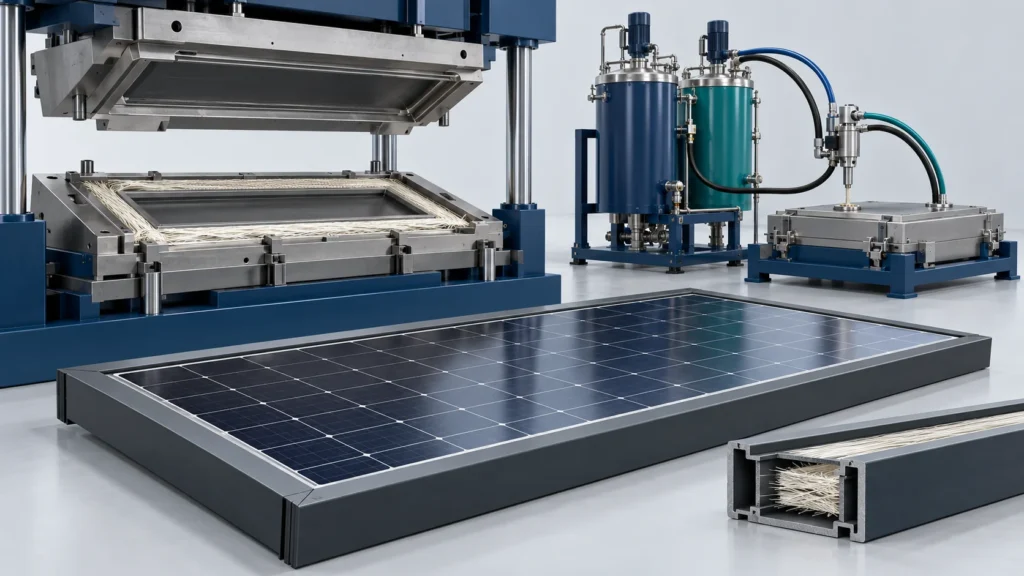 Concept illustration of reinforced PU PV Frame