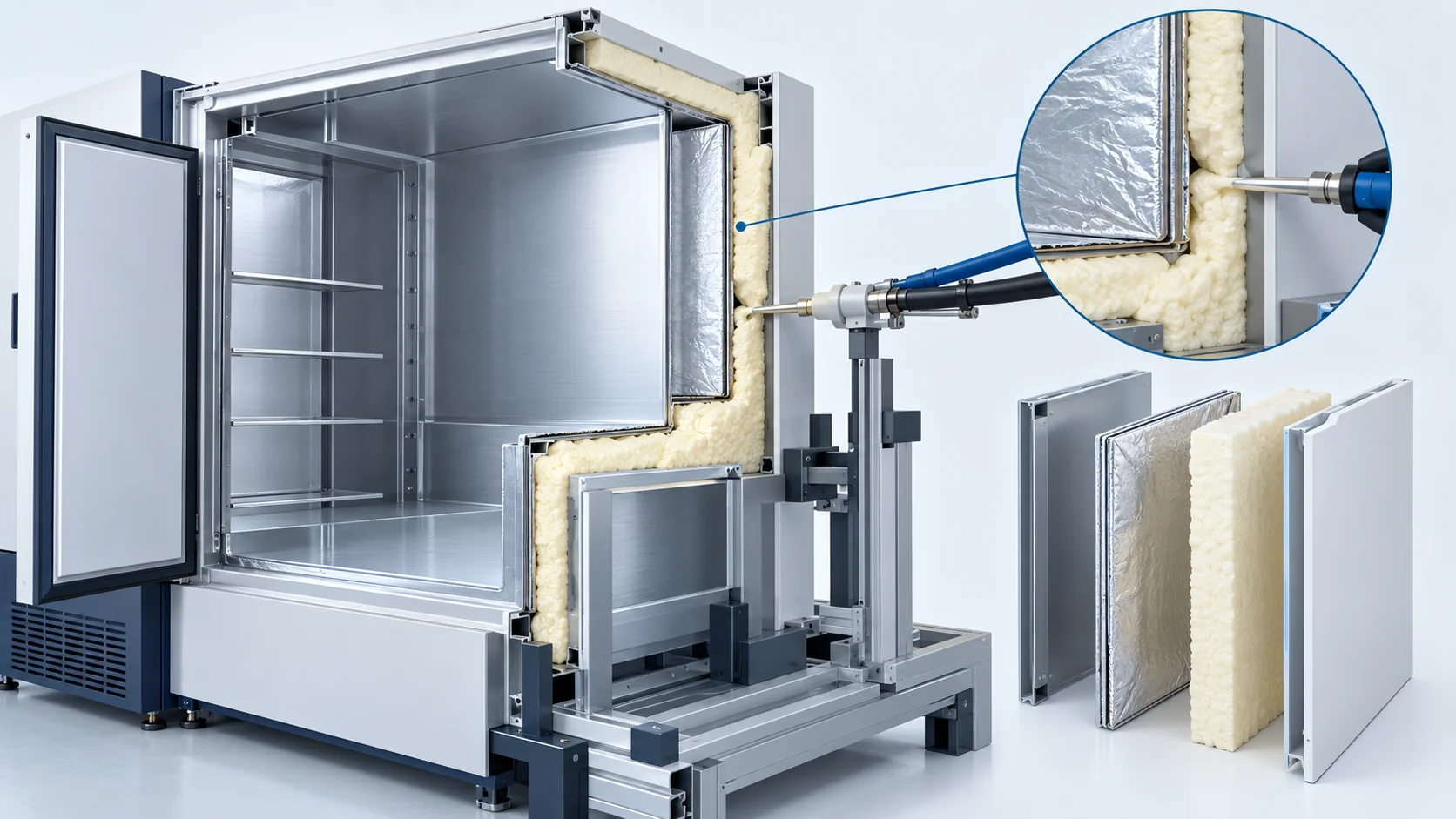 Medical Freezer VIP Foaming Solution Banner background