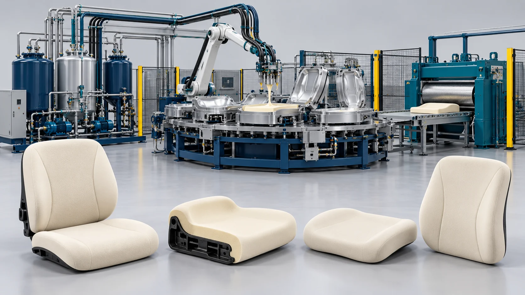 Office Chair Foam Cushion Line Project in Morocco