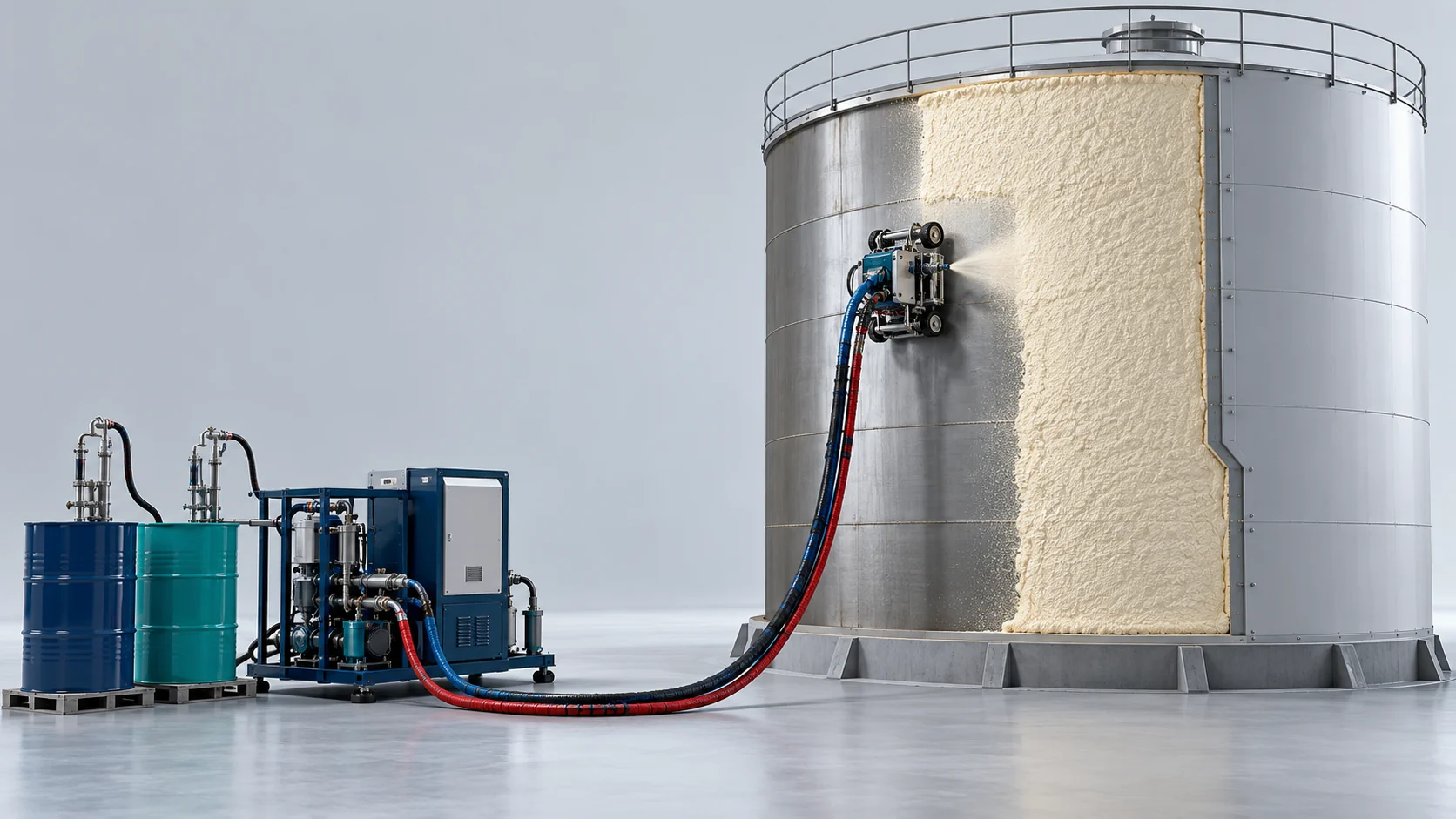 Petrochemical Storage Tank PU Insulation Project in Russia