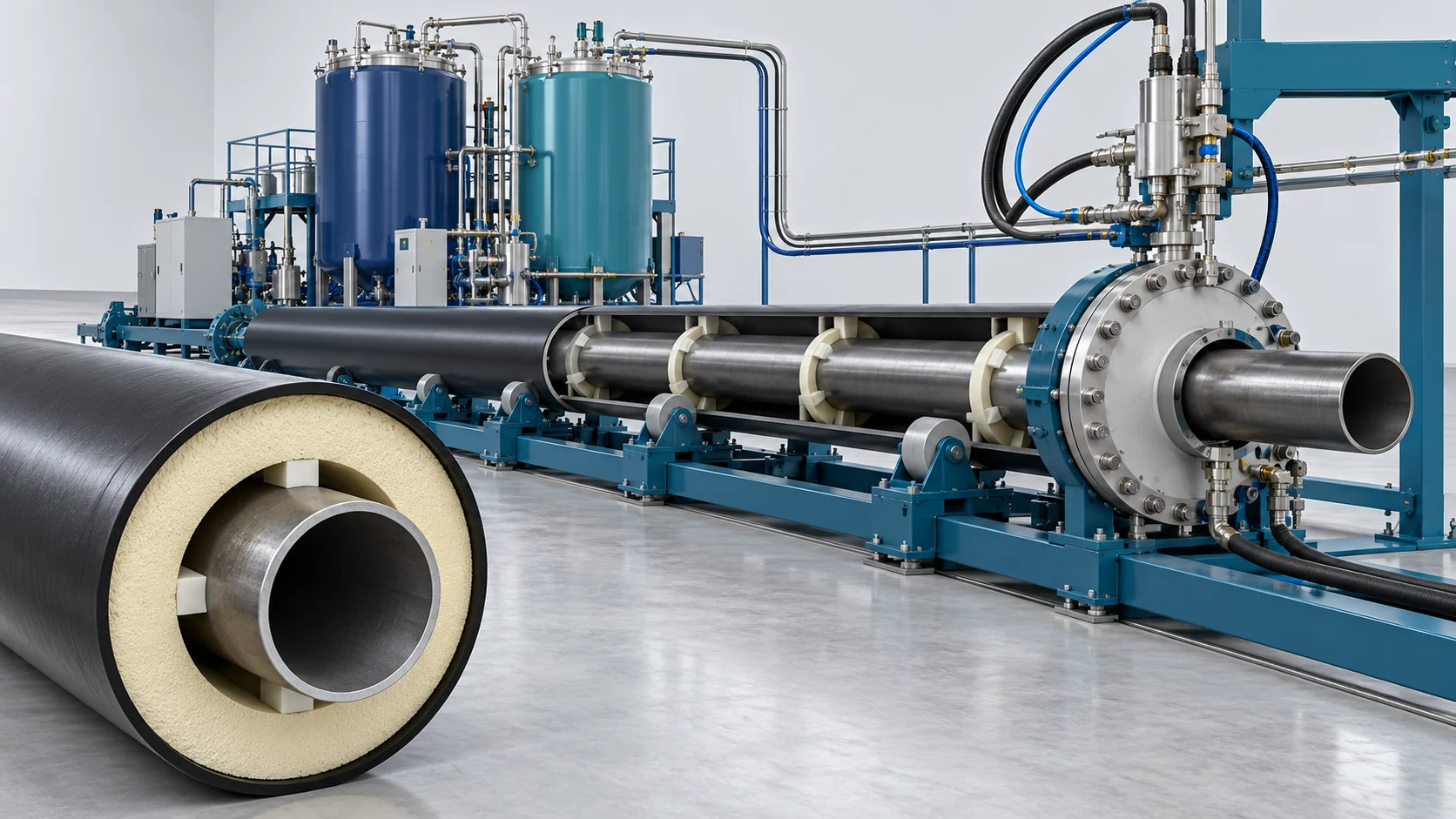 Pipe and Pipeline PU Insulation Solution Banner background