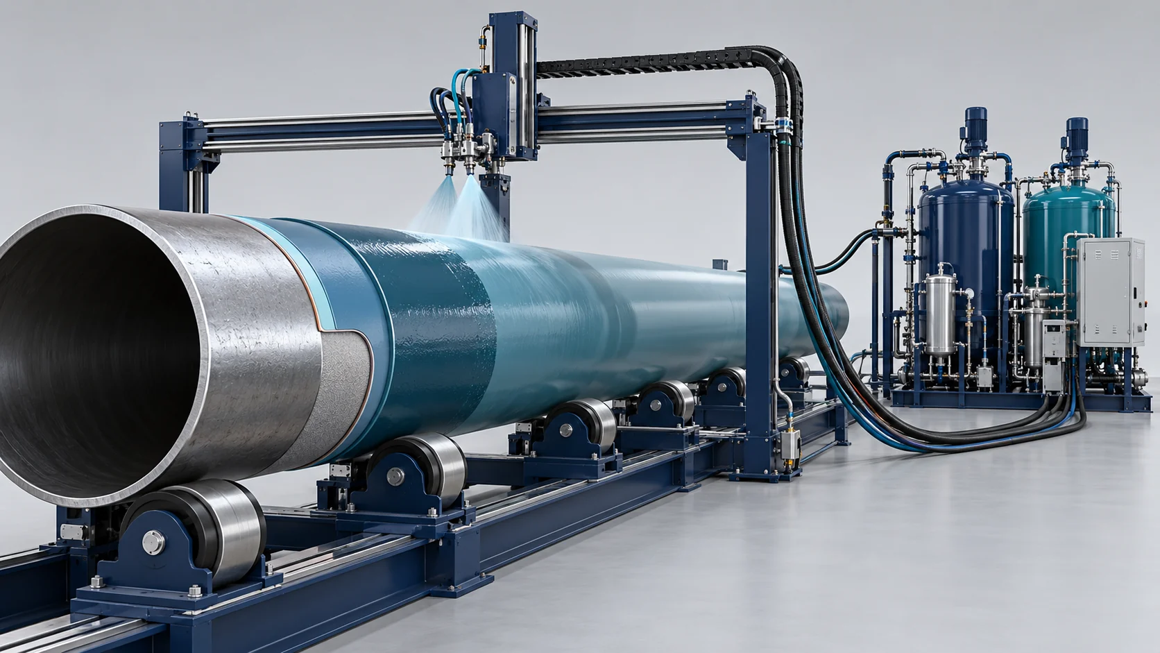 Pipeline PU and Polyurea Protective Coating Solution Banner background