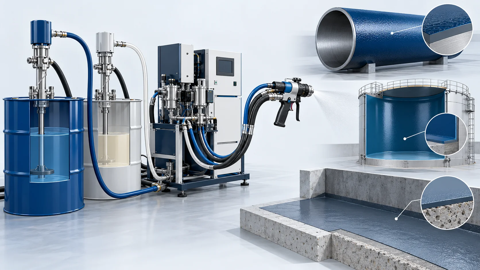 PU and Polyurea Protective Coating Turnkey Plant