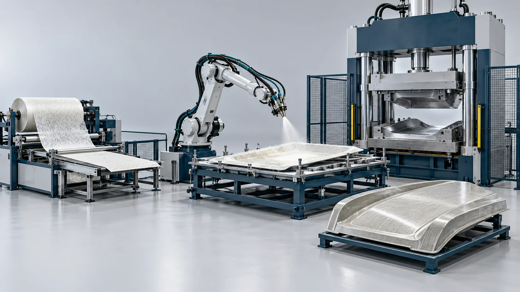 Automotive Composite PU Spray-Transfer Molding Solution Banner background