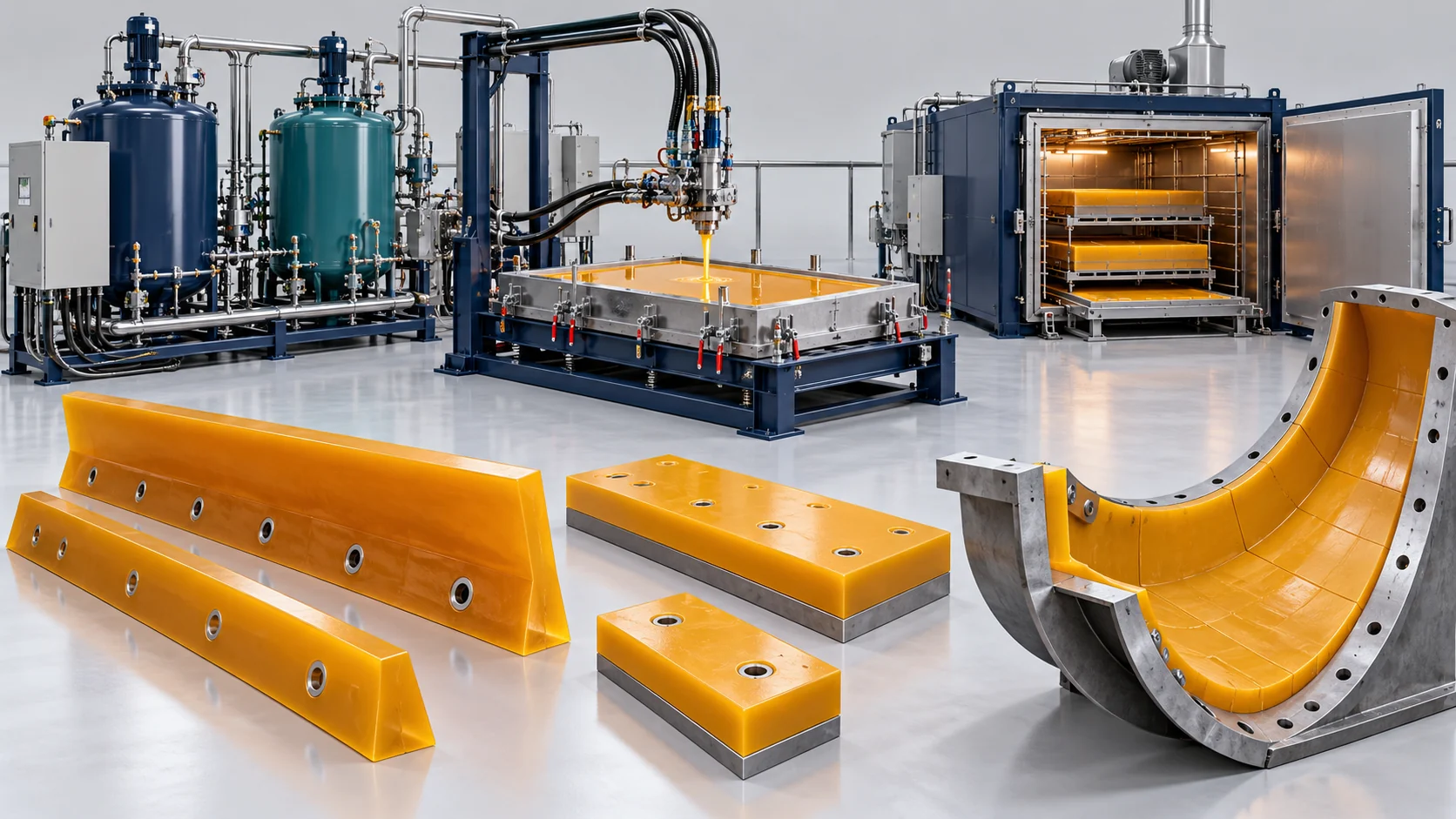 PU Wear-Part and Cast Lining Production Solution Banner background