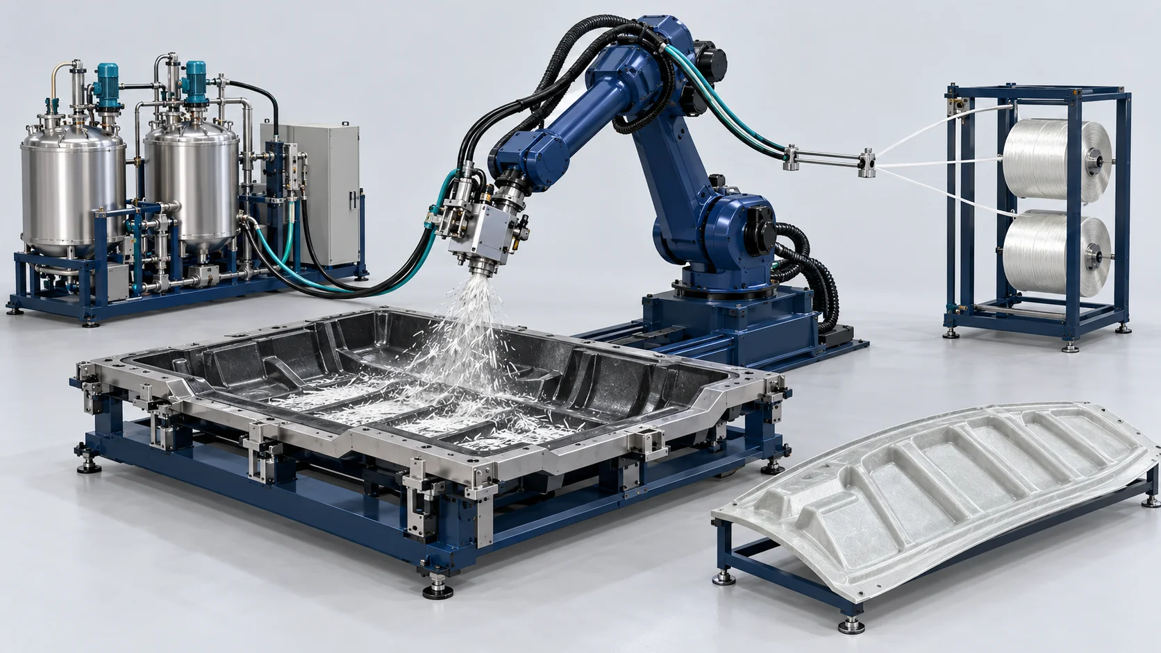 Robotic Long Fiber Injection for Heavy Truck Body Panels