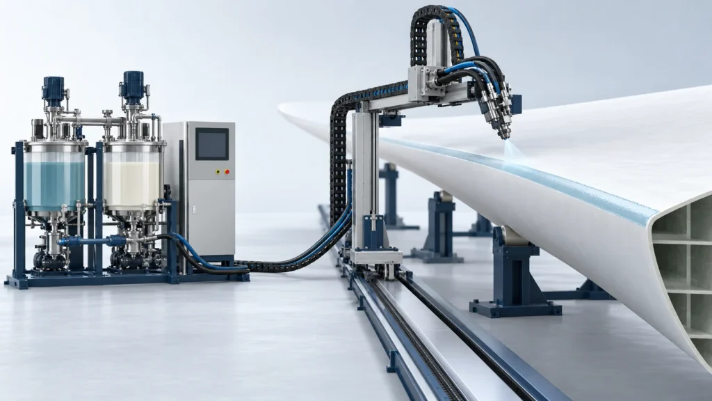 Servo Coating Spray Machine | Wind Blade Leading Edges