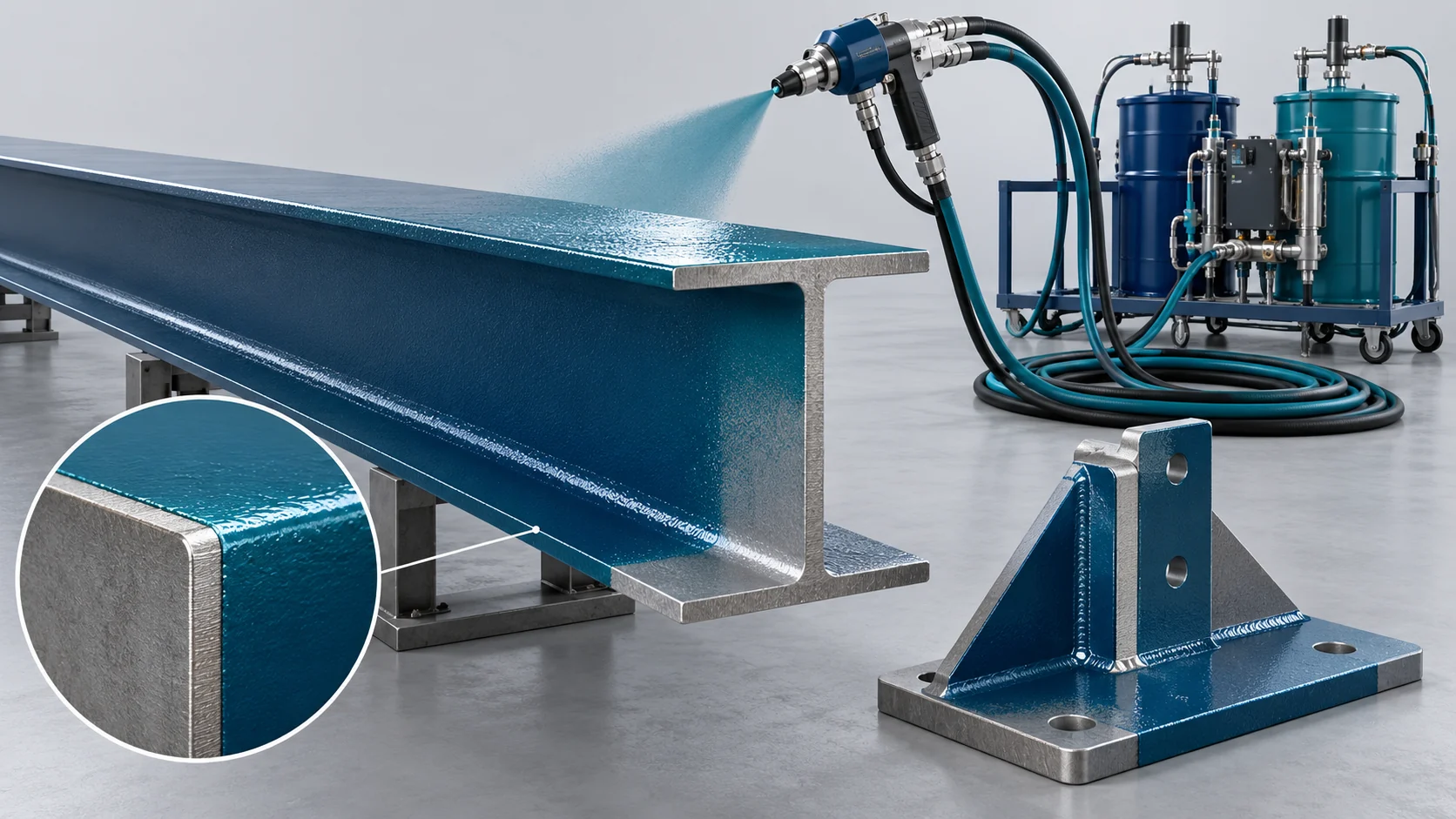 Steel Structure PU and Polyurea Coating Solution Banner background