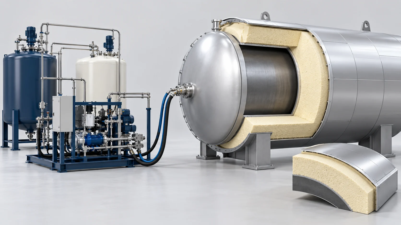 Storage Tank and Vessel PU Insulation Solution Banner background