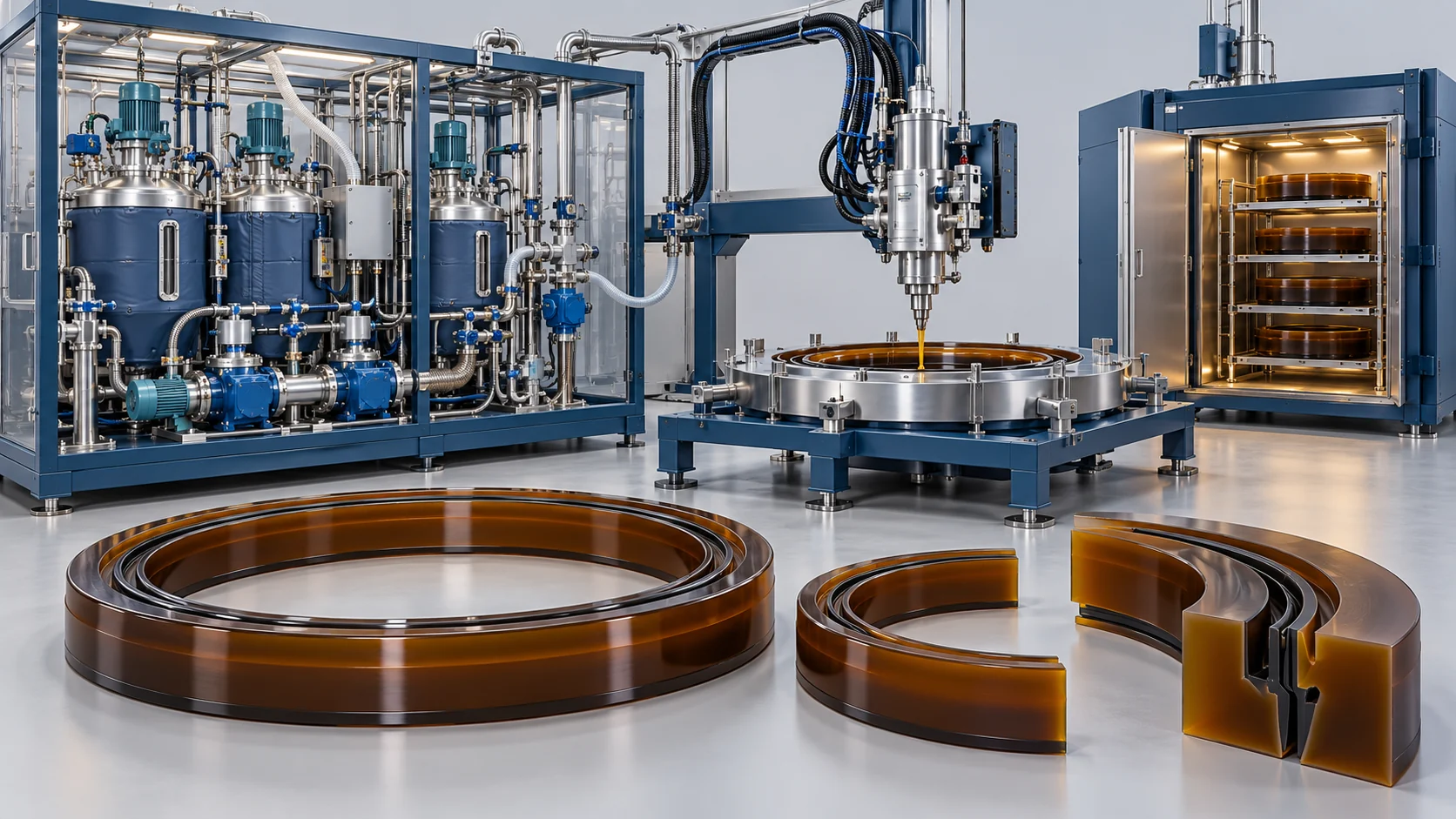 Subsea Polyurethane Seal Casting Solution Banner background