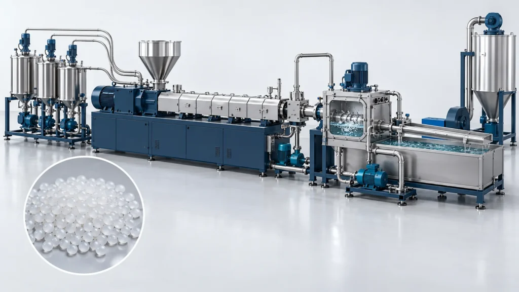 TPU Micro-Pellet Extrusion Line | ETPU Precursors