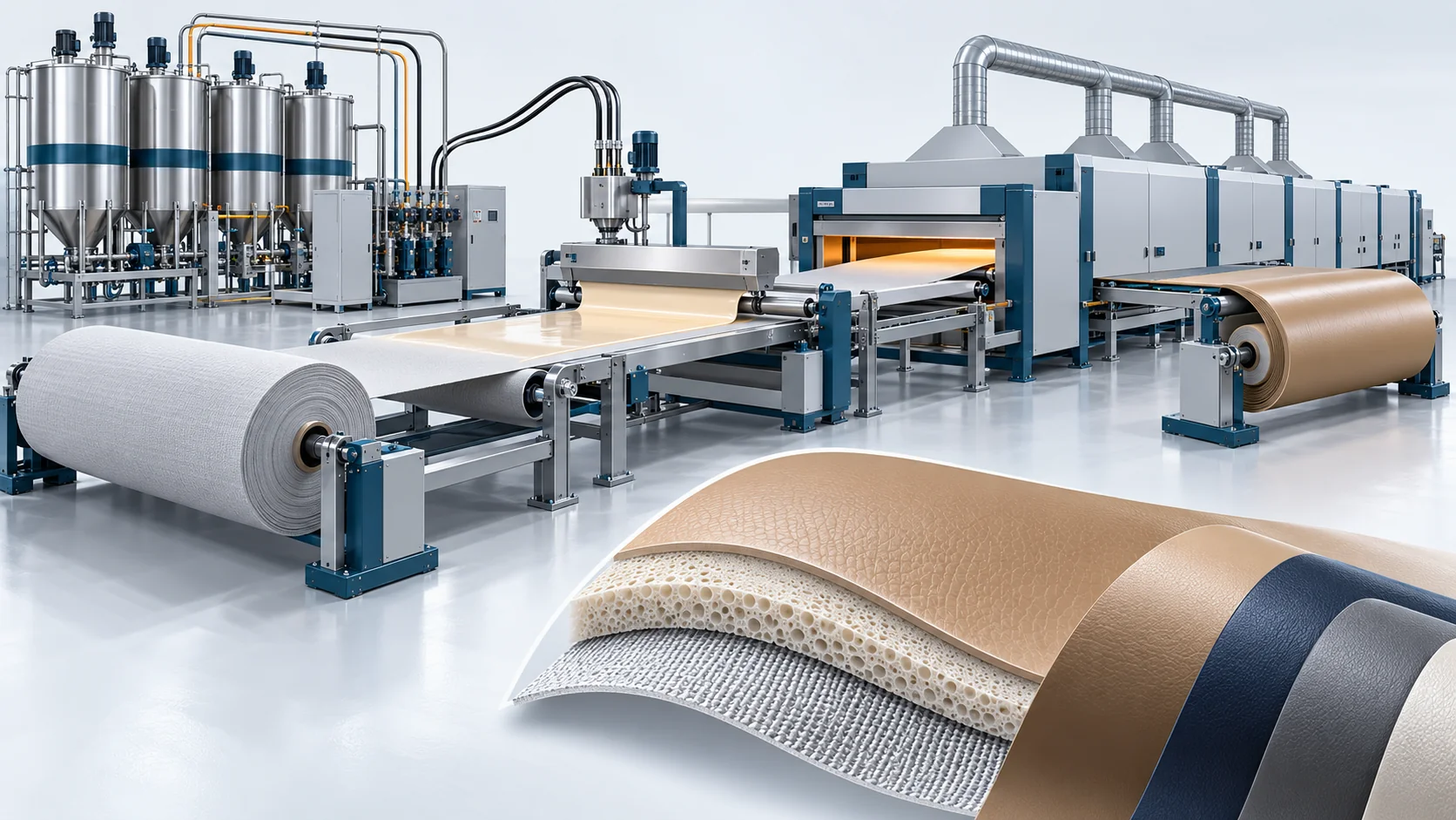 PU Synthetic Leather Production Line Upgrade Project in Turkey