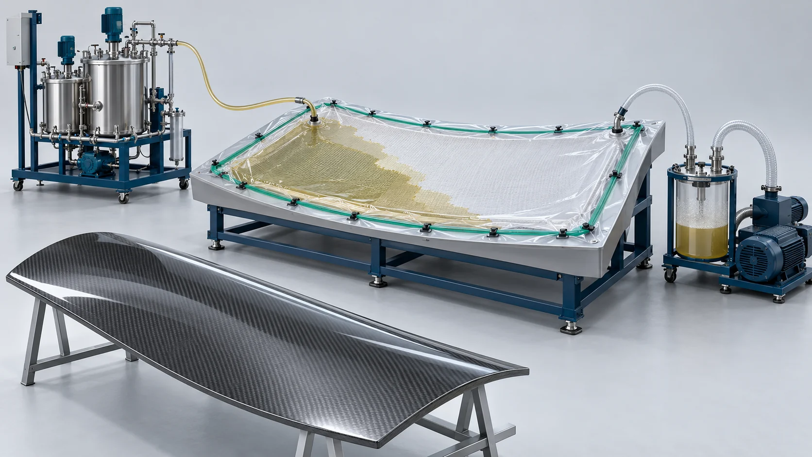 Vacuum Infusion Composite Production Solution Banner background