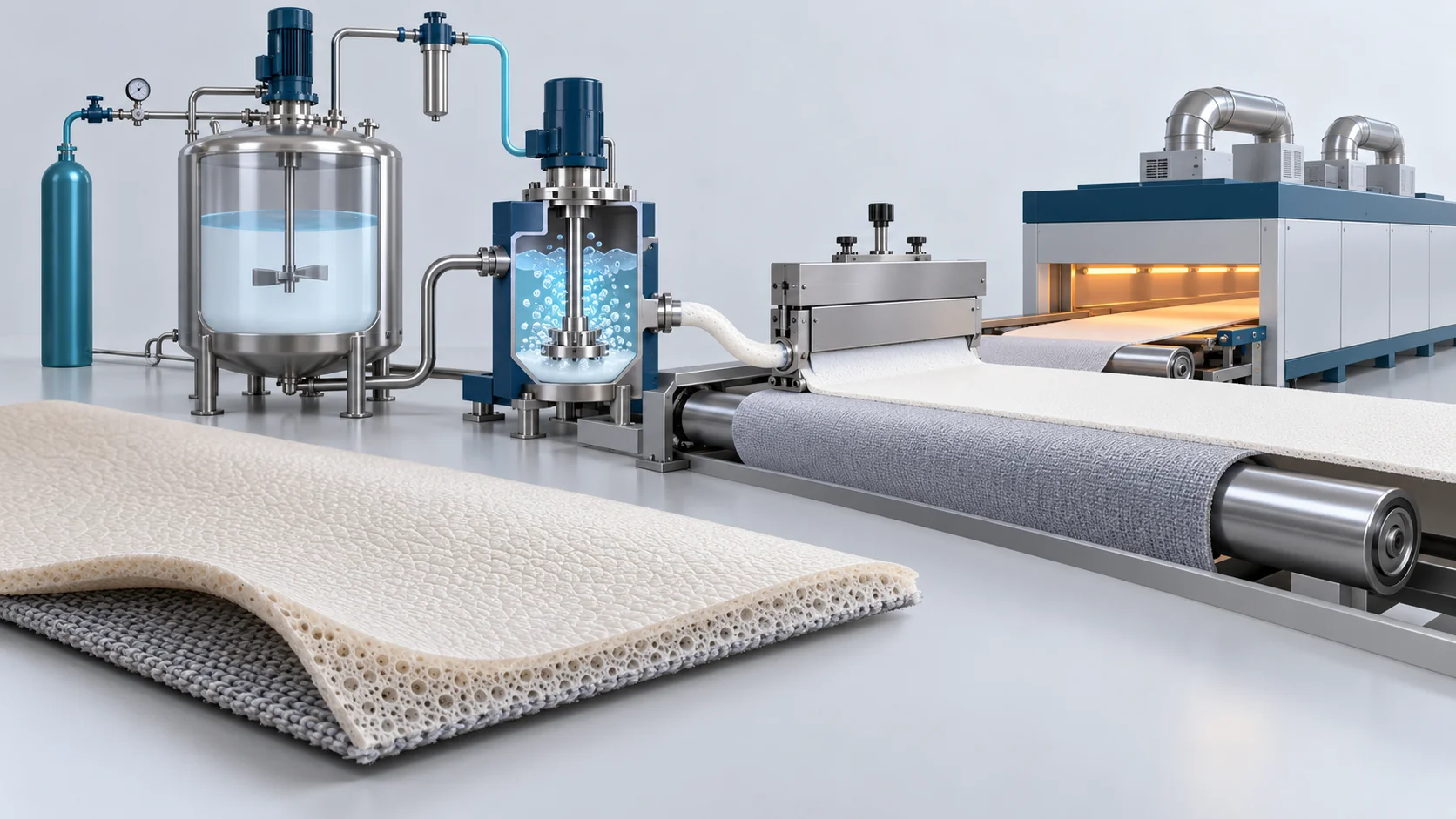 Water-Borne Microfiber Leather Base Line Project in China Banner background